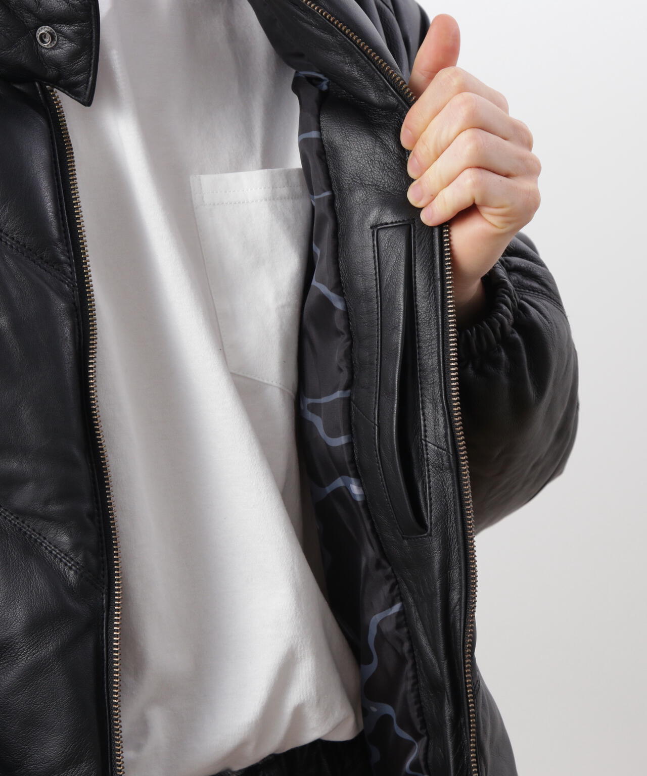 MANASTASH/マナスタッシュ/ V LEATHER DOWN JACKET | MANASTASH（マナ