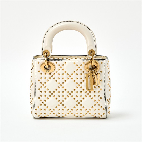 Christian Dior レディディオール ミニ ハンドバッグ ホワイト