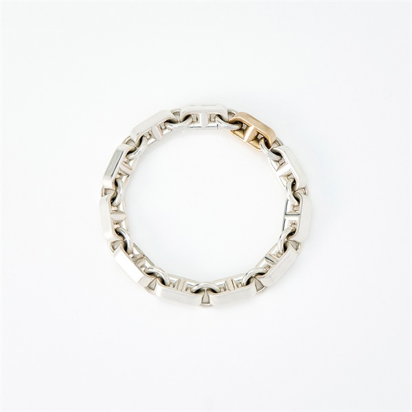 HERMES シェーヌダンクル ブレスレット シルバー ブラウン 925