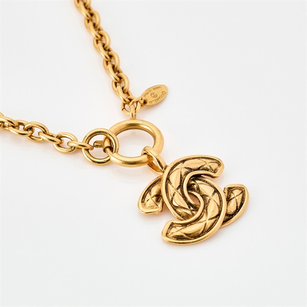 CHANEL ココマーク マトラッセ ネックレス ゴールド GP | MixTHINKS