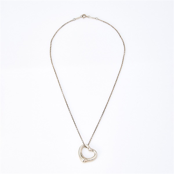 TIFFANY & Co. オープンハート 1ダイヤ ネックレス シルバー 925