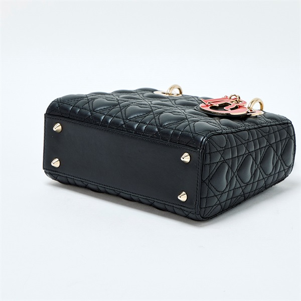 Christian Dior レディディオール スモール ハンドバッグ ブラック