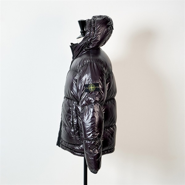 STONE ISLAND ダウンジャケット L ブラック ナイロン | MixTHINKS