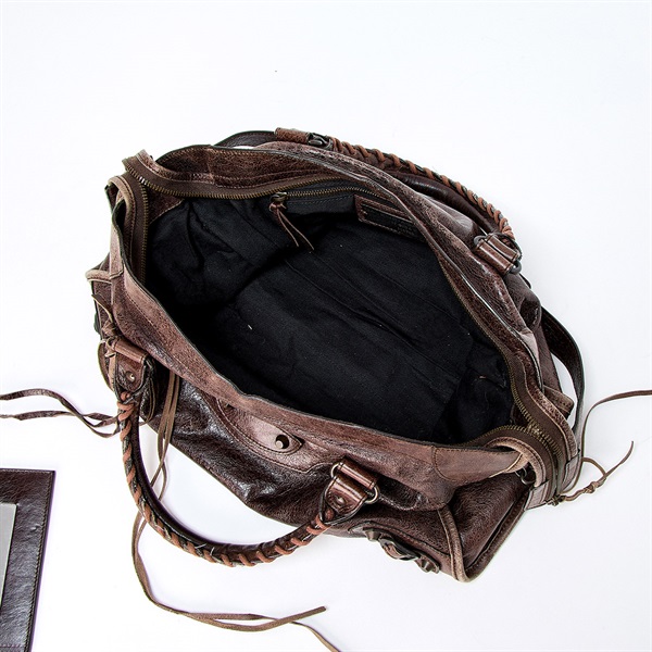 BALENCIAGA シティ ハンドバッグ 115748 ブラウン マットゴールド