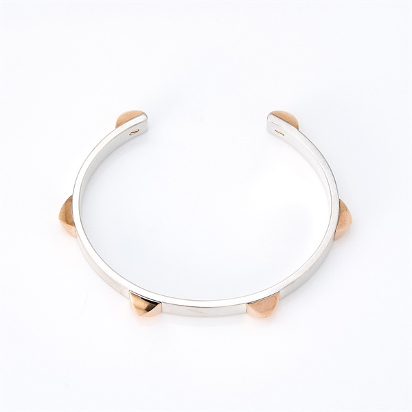 HERMES クルー・ドゥ・H バングル ST シルバー ピンクゴールド 925