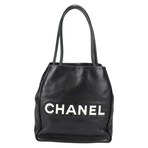 CHANEL カメリア トートバッグ ブラック ホワイト マットゴールド