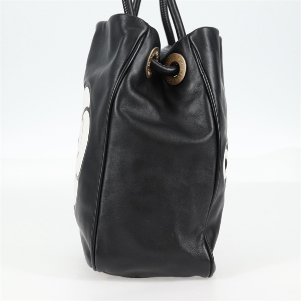 CHANEL カメリア トートバッグ ブラック ホワイト マットゴールド