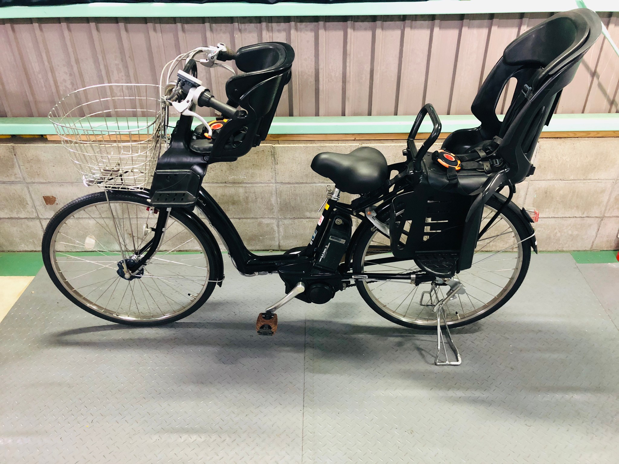 美品 大容量 ブリヂストン 子供乗せ電動アシスト自転車 ZH2791 美品 大