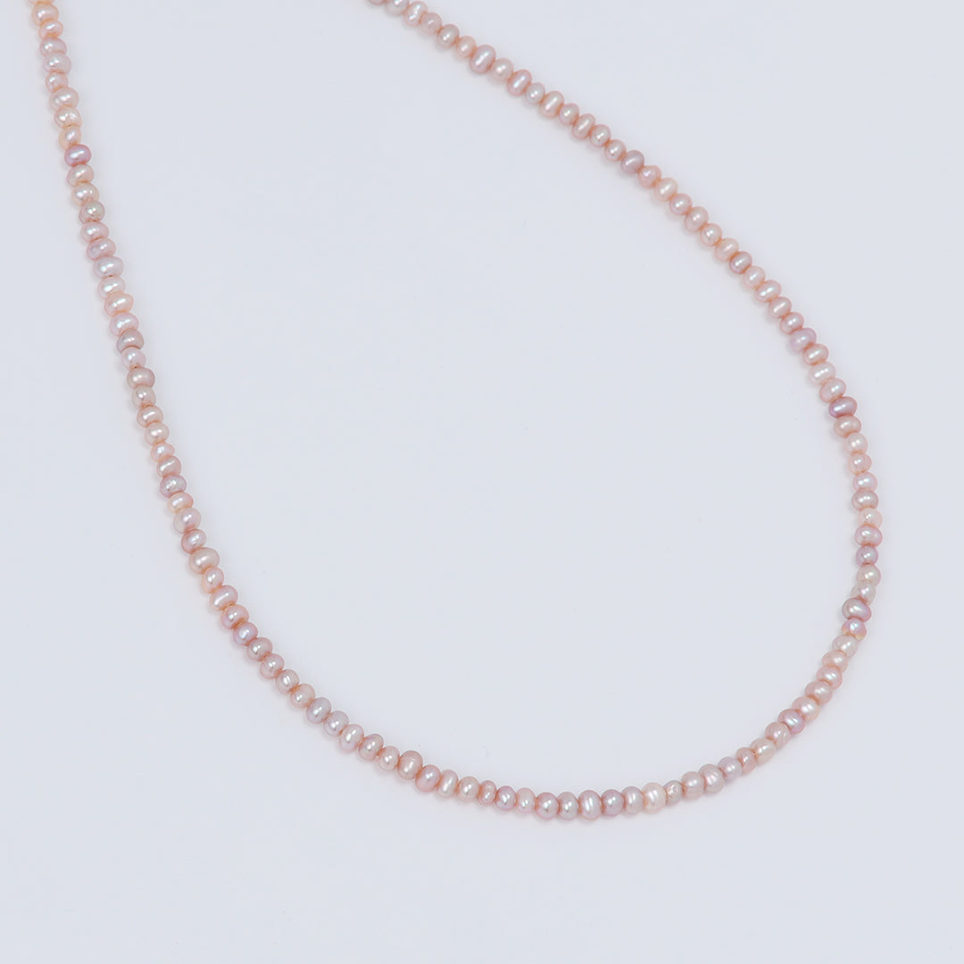 SV925淡水ピンクベビーパールネックレス