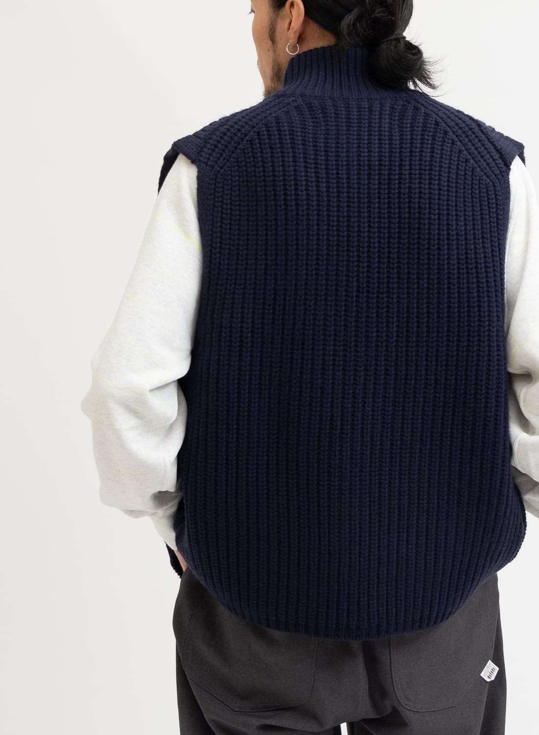 BASOLAN CASHIMERE WOOL FUTOUNE ZIP UP VEST|バソランカシミヤウール