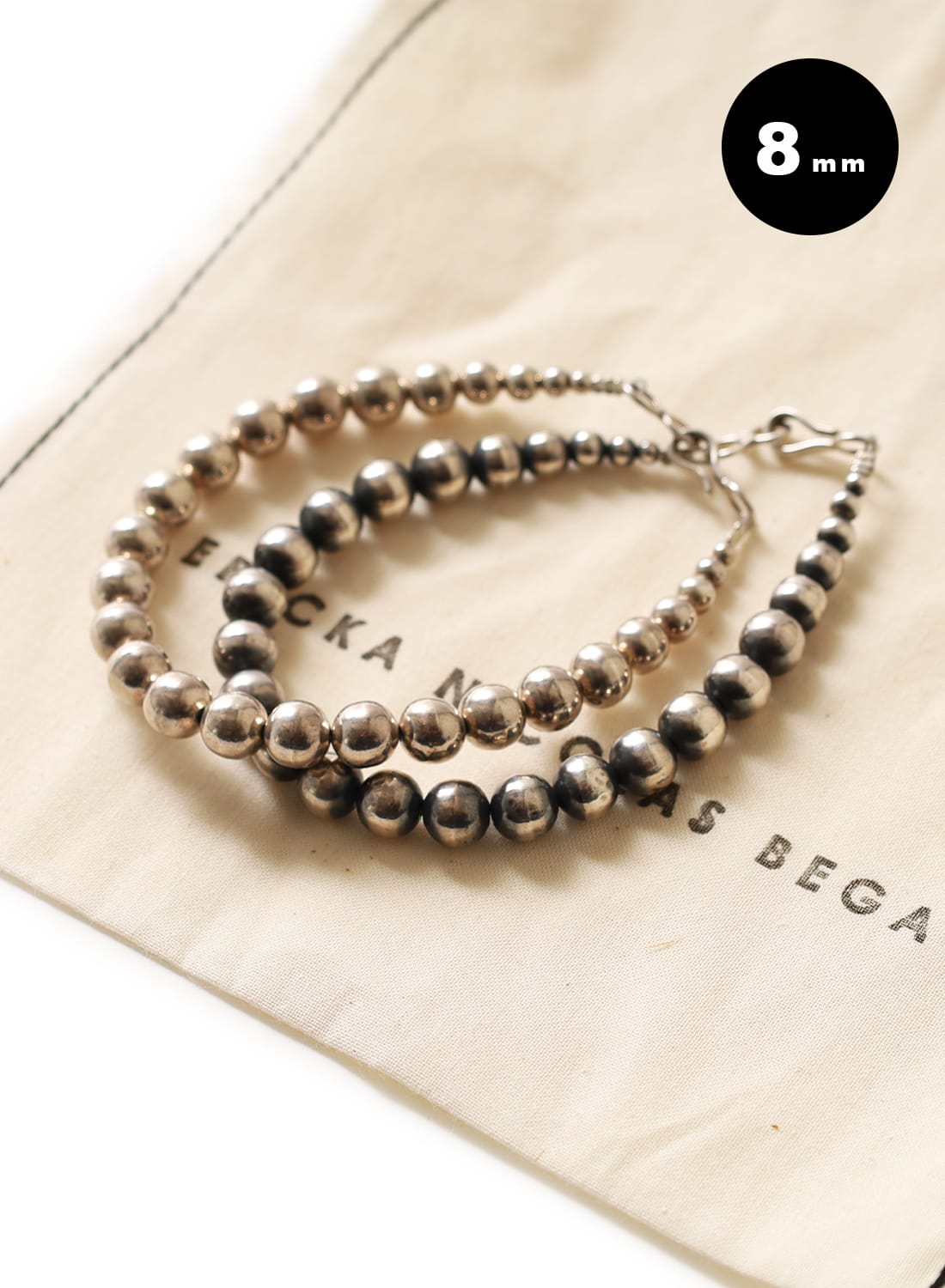 NAVAJO PEARL SILVER BRACELET 8MM|ナバホパール シルバーブレスレット
