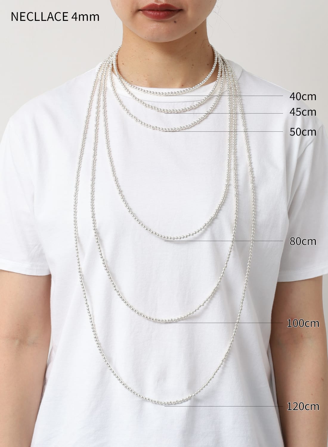 NAVAJO PEARL SILVER NECKLACE 4MM(ナバホパール シルバーネックレス