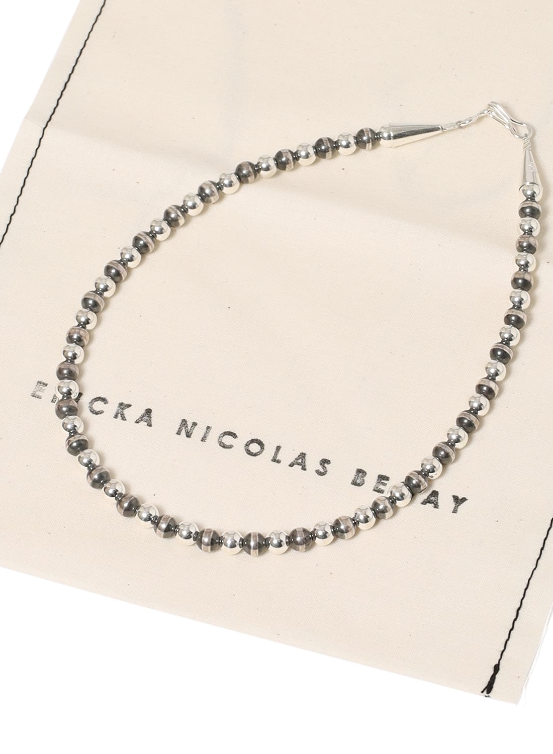 NAVAJO PEARL SILVER MIX NECKLACE 6MM|ナバホパール シルバー