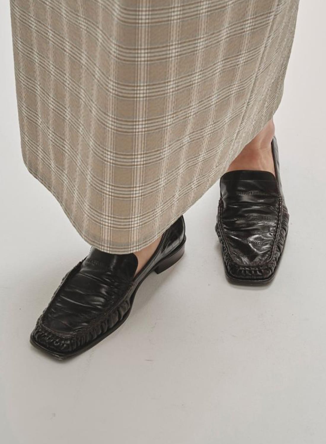 SQUARETOE GATHER LOAFERS|スクエアトゥギャザー ローファースクエア