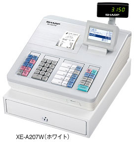 シャープ電子レジスター XE-A207W XE-A207B