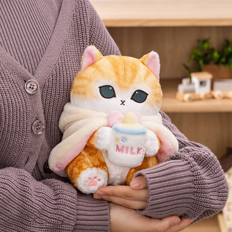 mofusand Fluffy Poncho Meow Plush with Hood (Cuddly Bear
