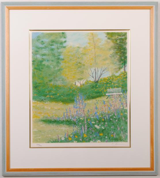 インテリアの絵画をシルクスクリーンの版画で制作したイーダ