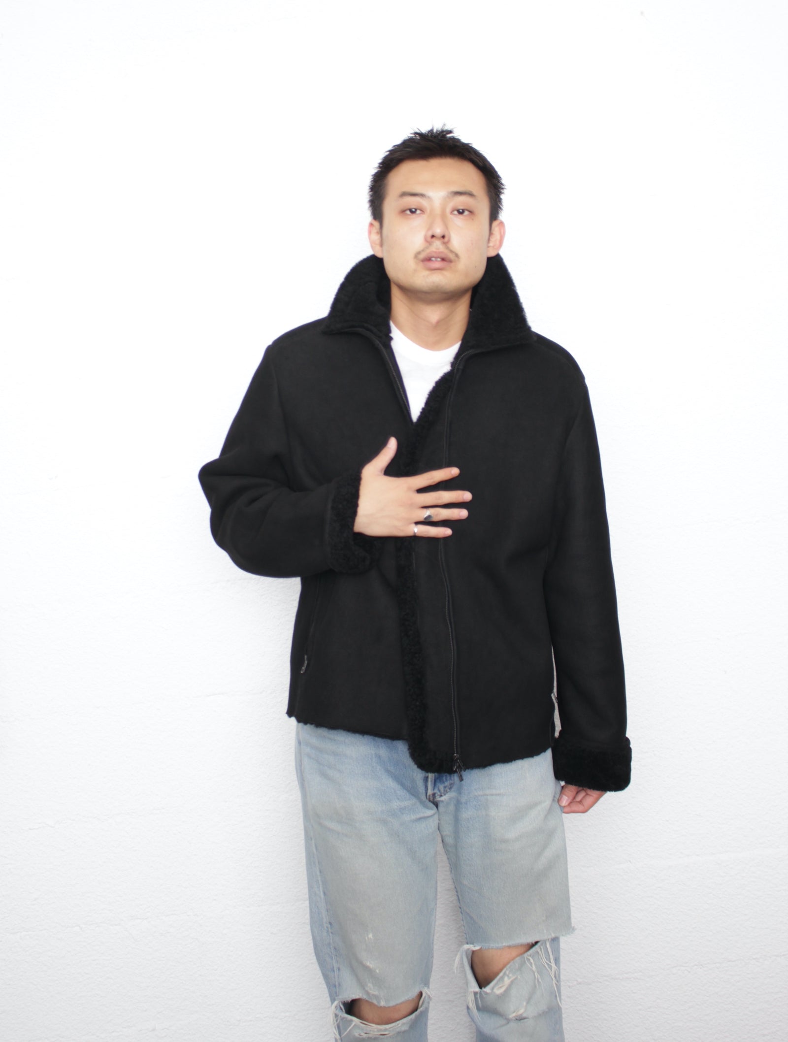 OMAR AFRIDI オマールアフリディ 通販 SHEARLING JACKET (OA-AW25-LTH