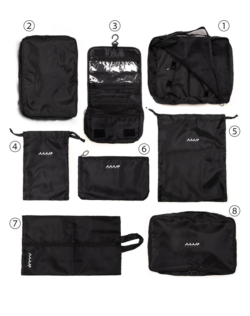 トラベルポーチセット8点セット (ブラック) – muta Online Store