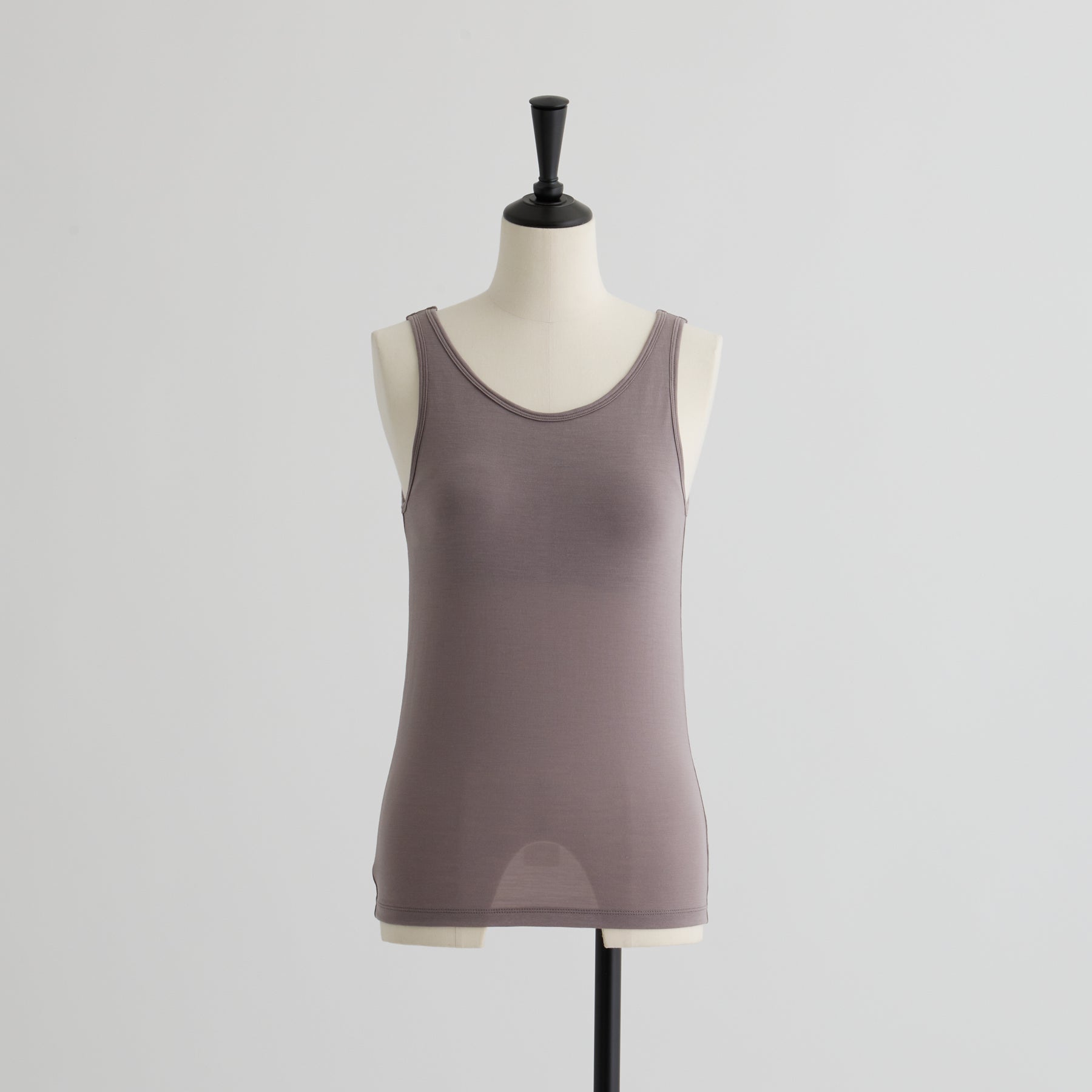 メリノウール100%天竺 タンクトップ, カップ付き - 3サイズ・7色