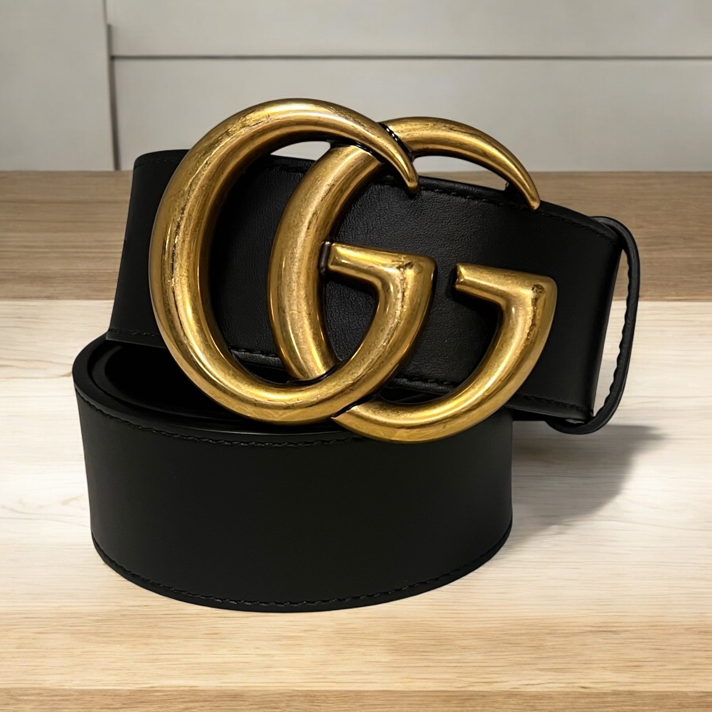 GUCCI GG Marmont Wide Belt | Black | Size 85 – More Than You Can