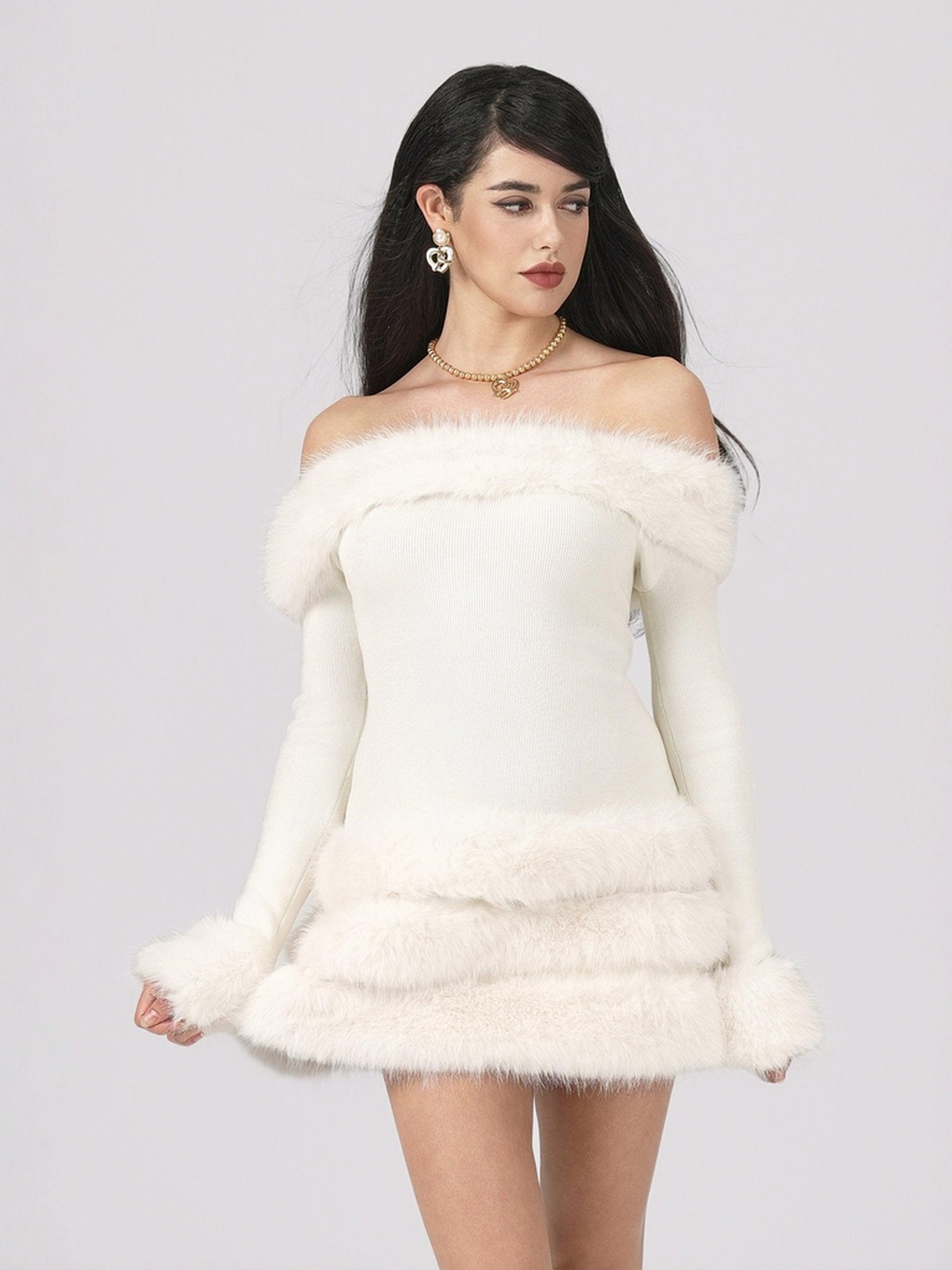 Mila Fur Dress – Nana Jacqueline