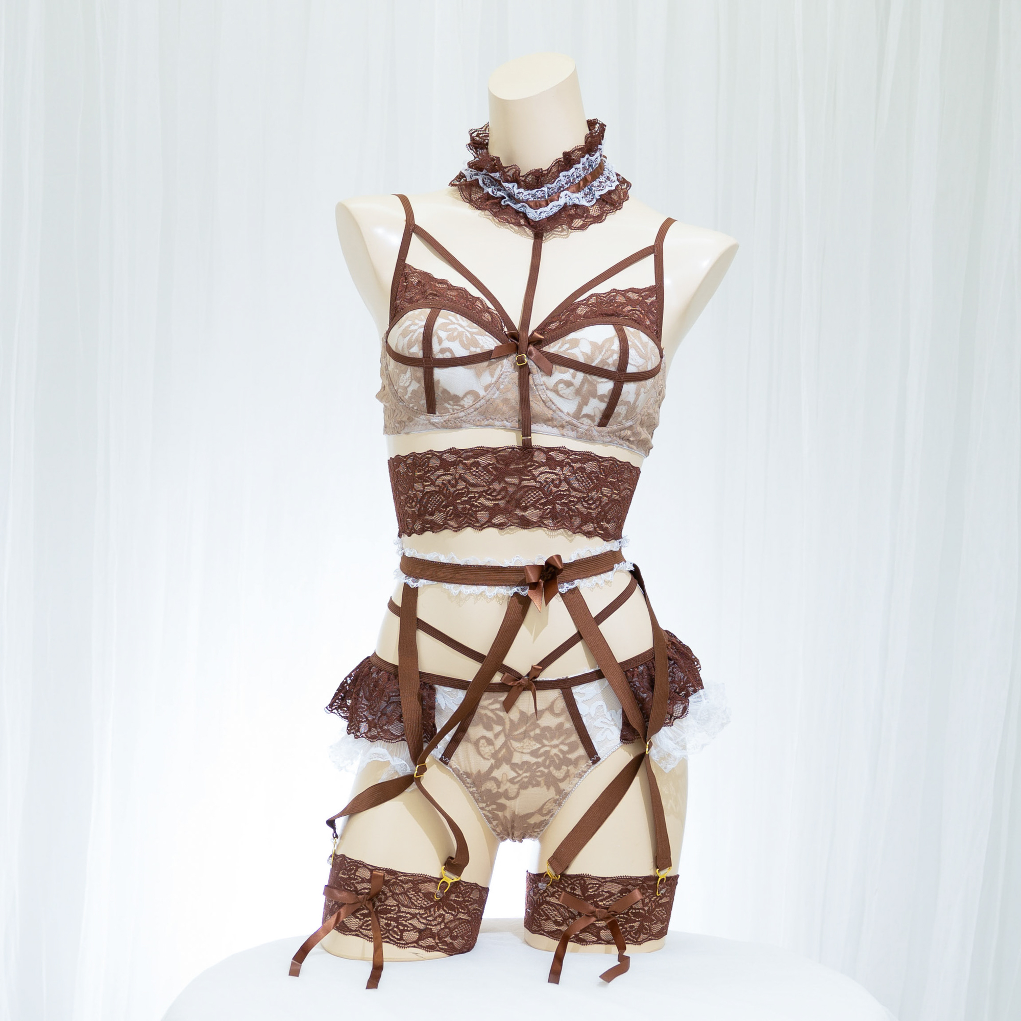 B0068 ペンギン水着 ぶか袖&ニーハイレッグカバーセット /M企画｜NANIKIRU