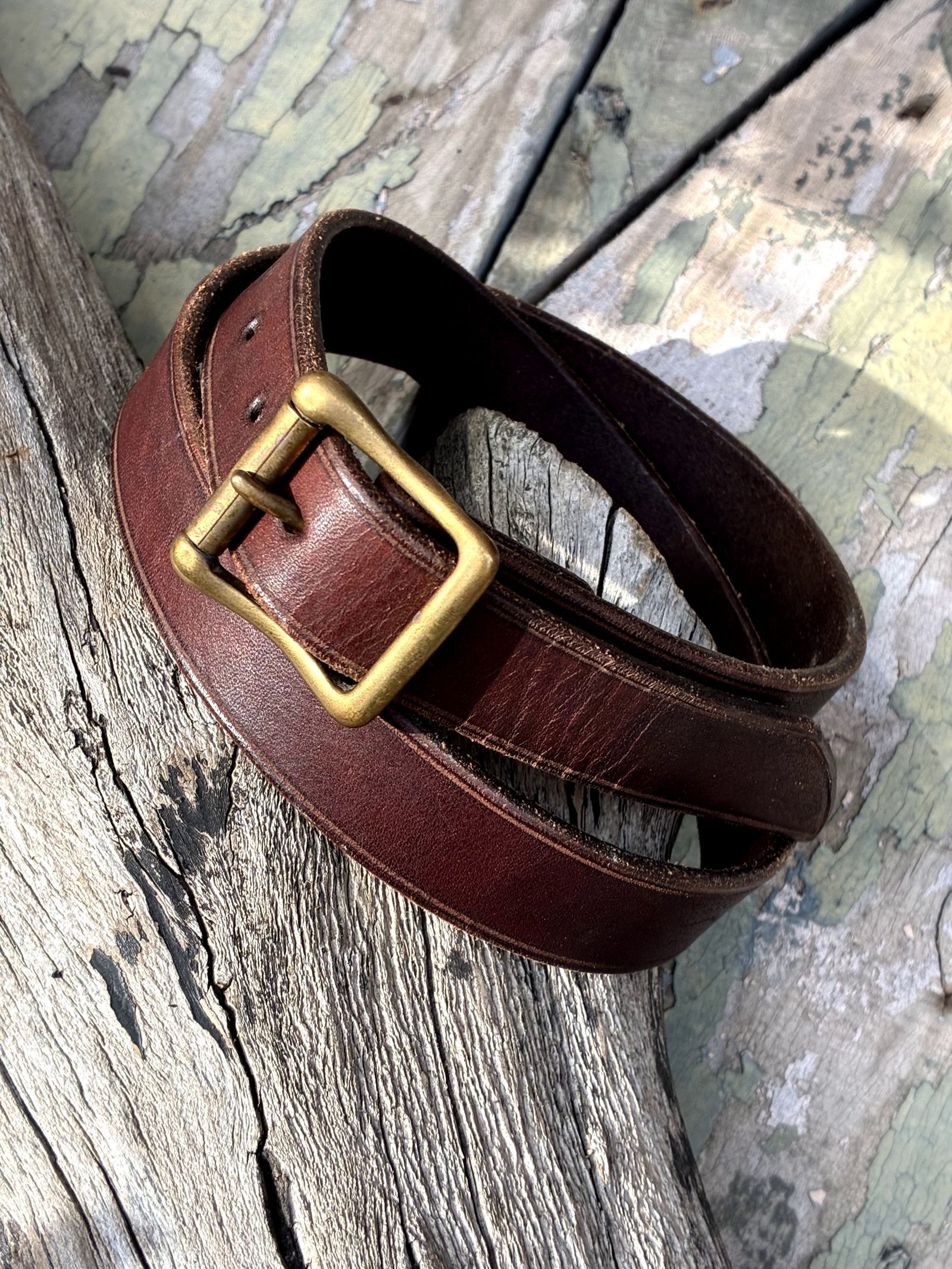 vasco - レザーギャリソンベルト ナロー / ブラウン / ヴァスコ | NARO