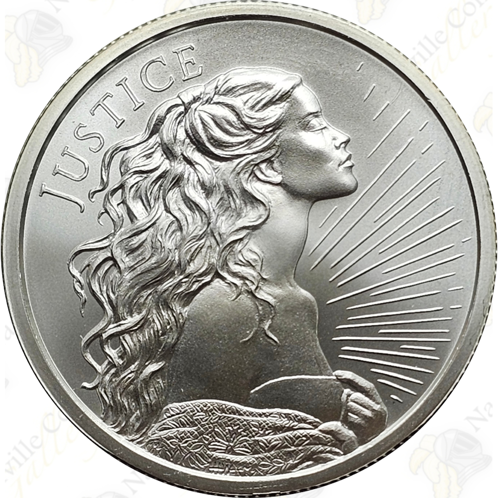 2021 Silver Shield 1 oz .999 fine silver Justice – SKU #709