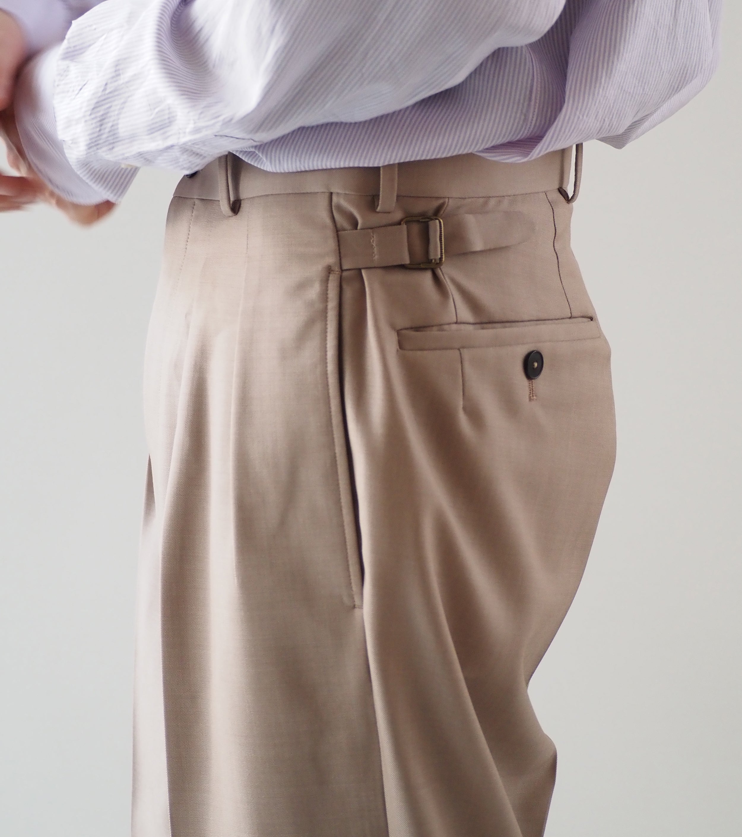 MAATEE＆SONS フォーエバー スラックス , Light Beige – Navyblue