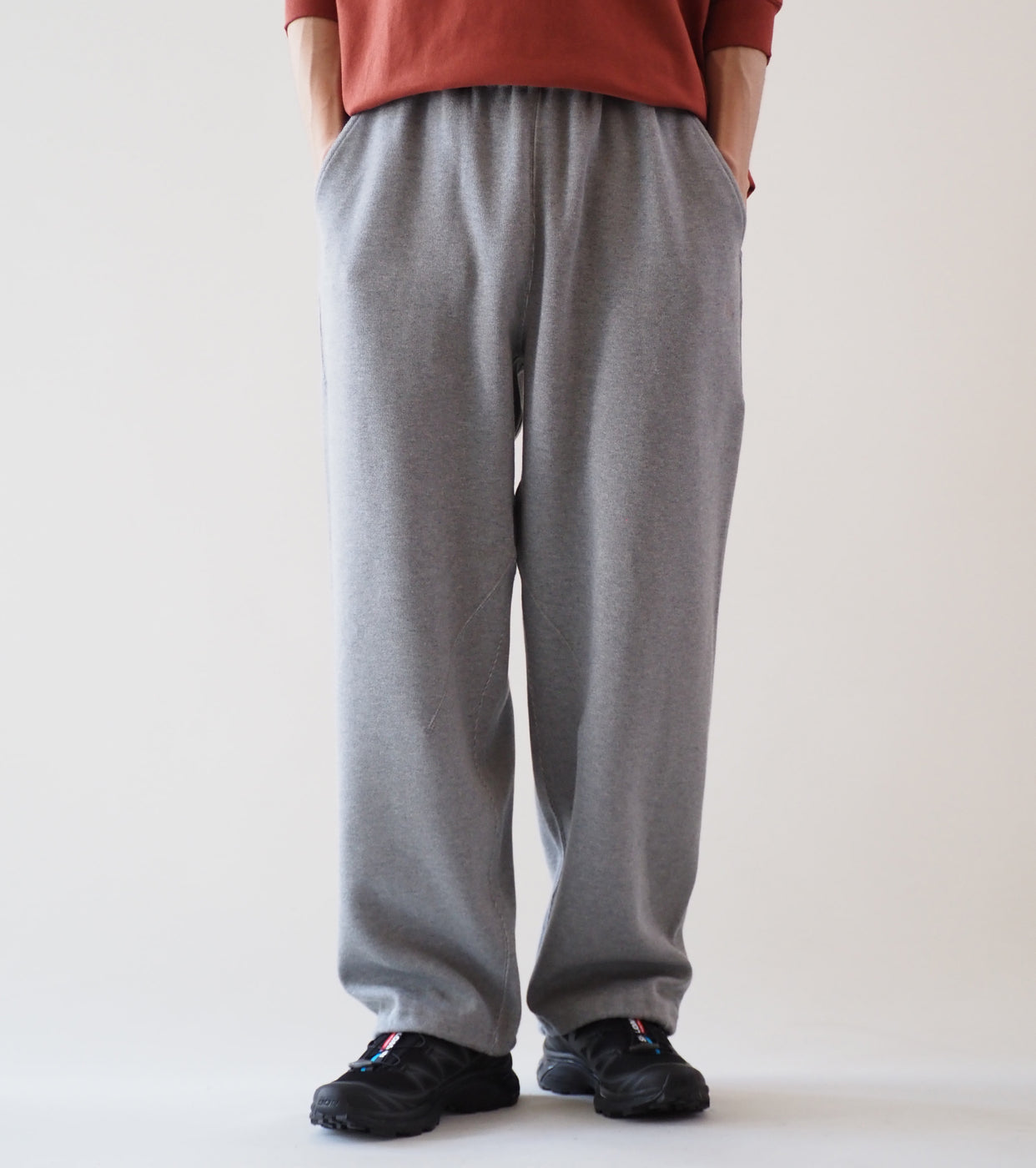 nanamica スウェット パンツ , Heather Gray – Navyblue