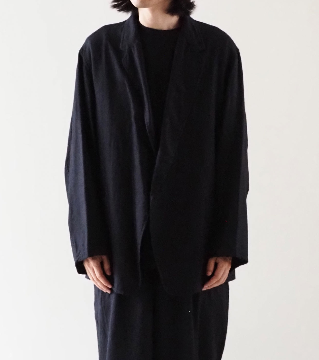 COMOLI カシミヤ シルク 製品染 ジャケット, Navy – Navyblue