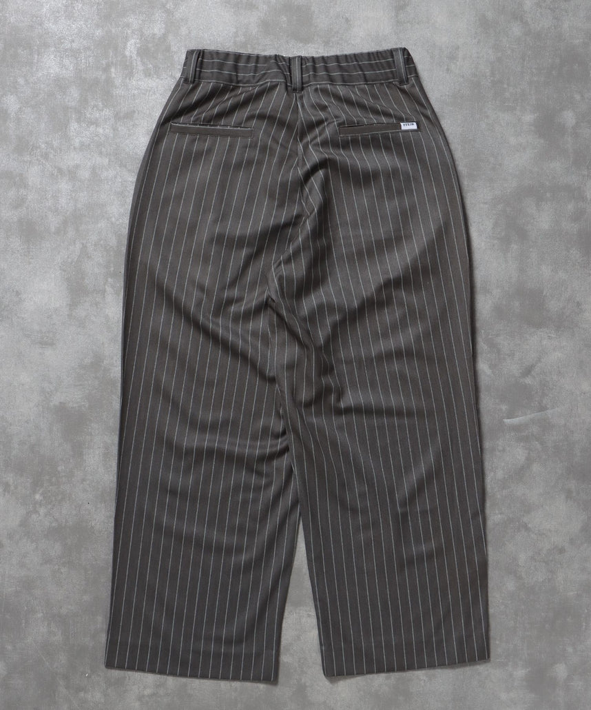 FFEIN(フェイン)】ストライプワイドタックパンツ / スラックス パンツ