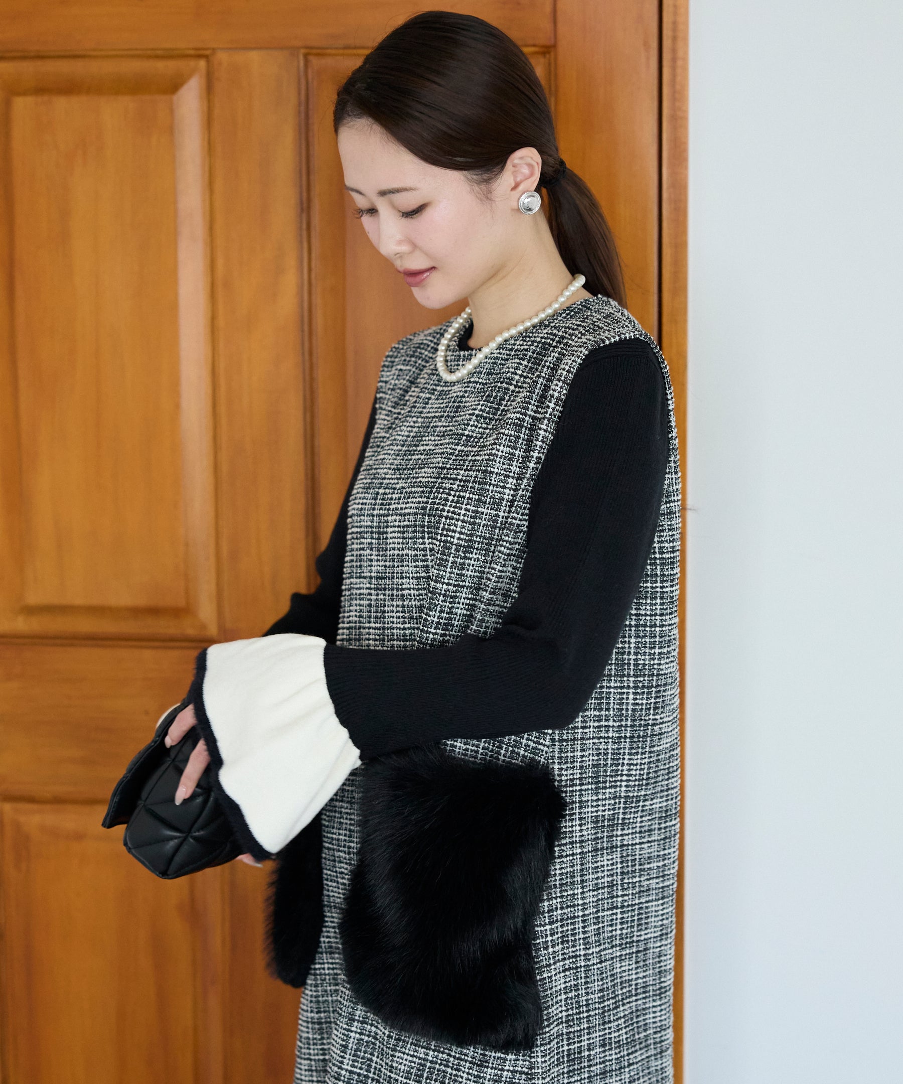 リュクスファーポケットツイードワンピース – Neigeオンラインストア