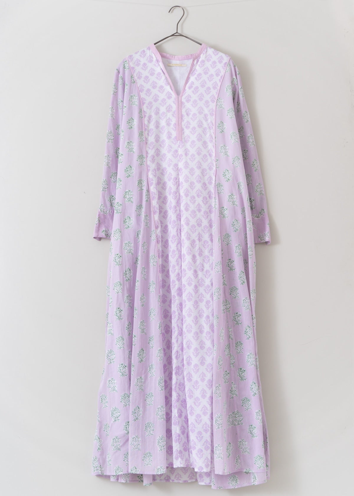 ヌキテパ Lotus Combi Print Dress S Lilac