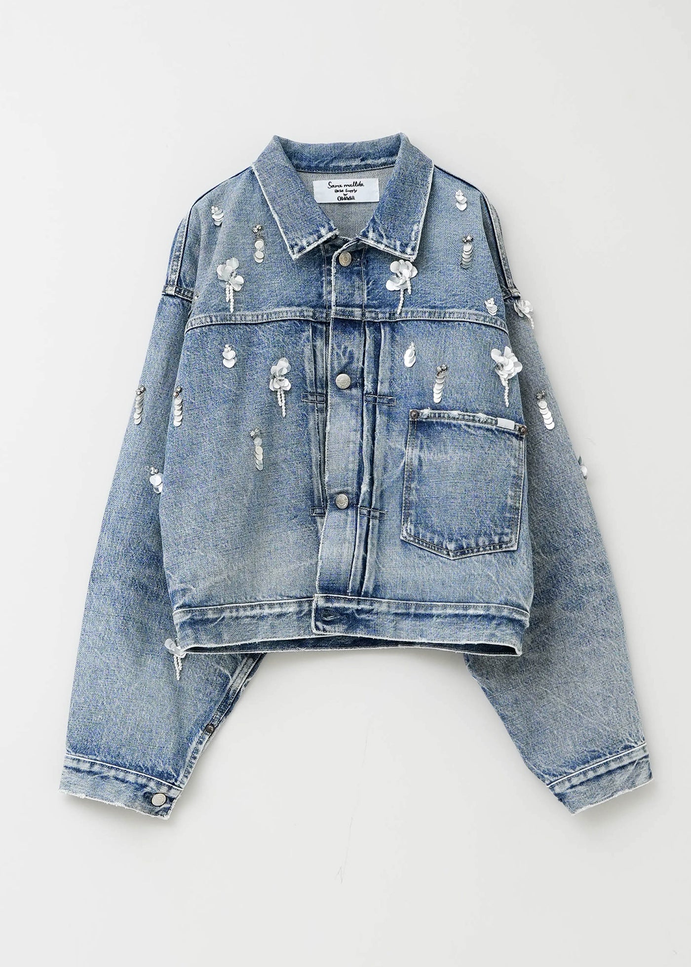 Sequins Embroidery Denim Jacket | Pasand by ne Quittez pas