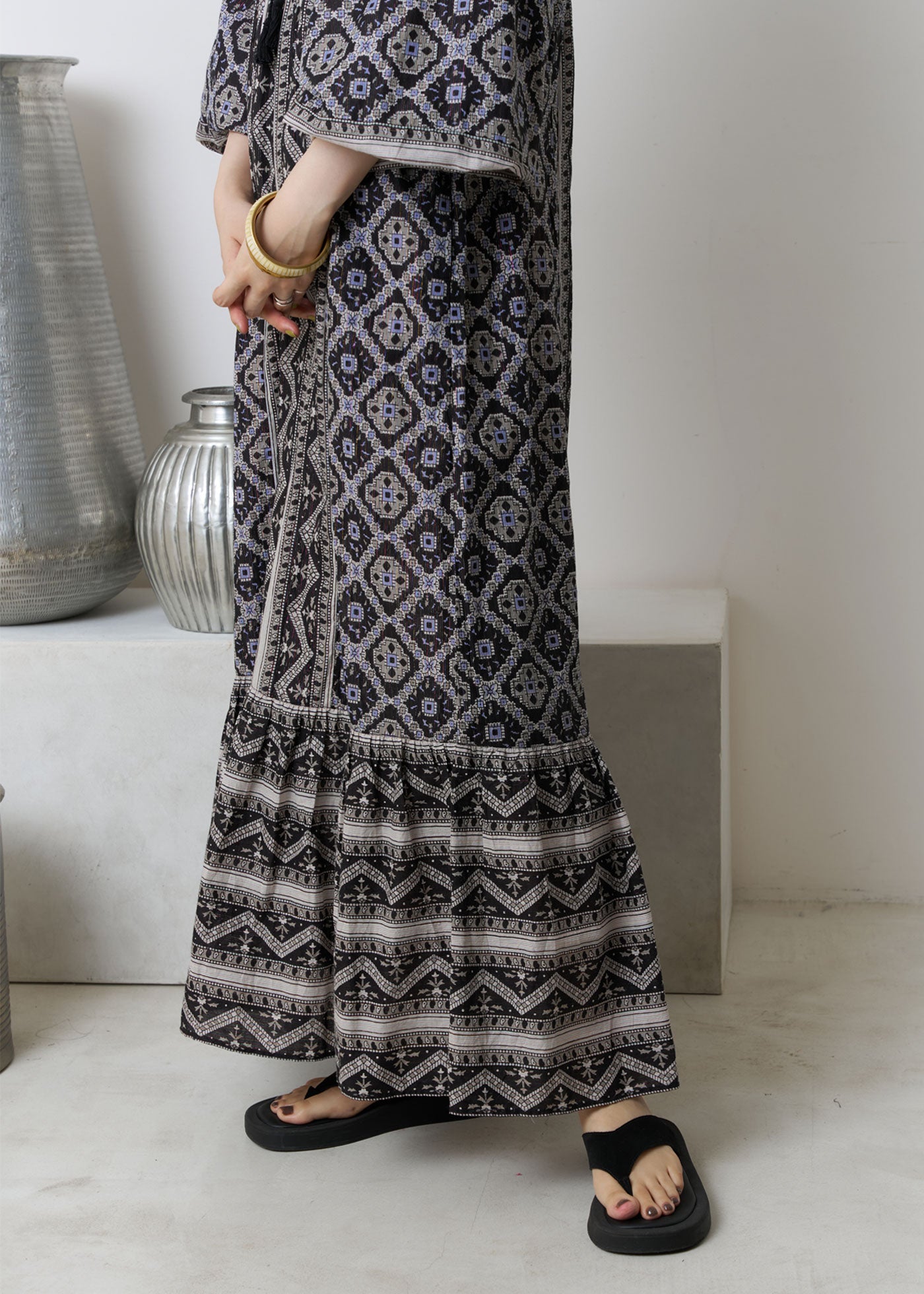 Kareena Square Print Tassel Dress | Pasand by ne Quittez pas