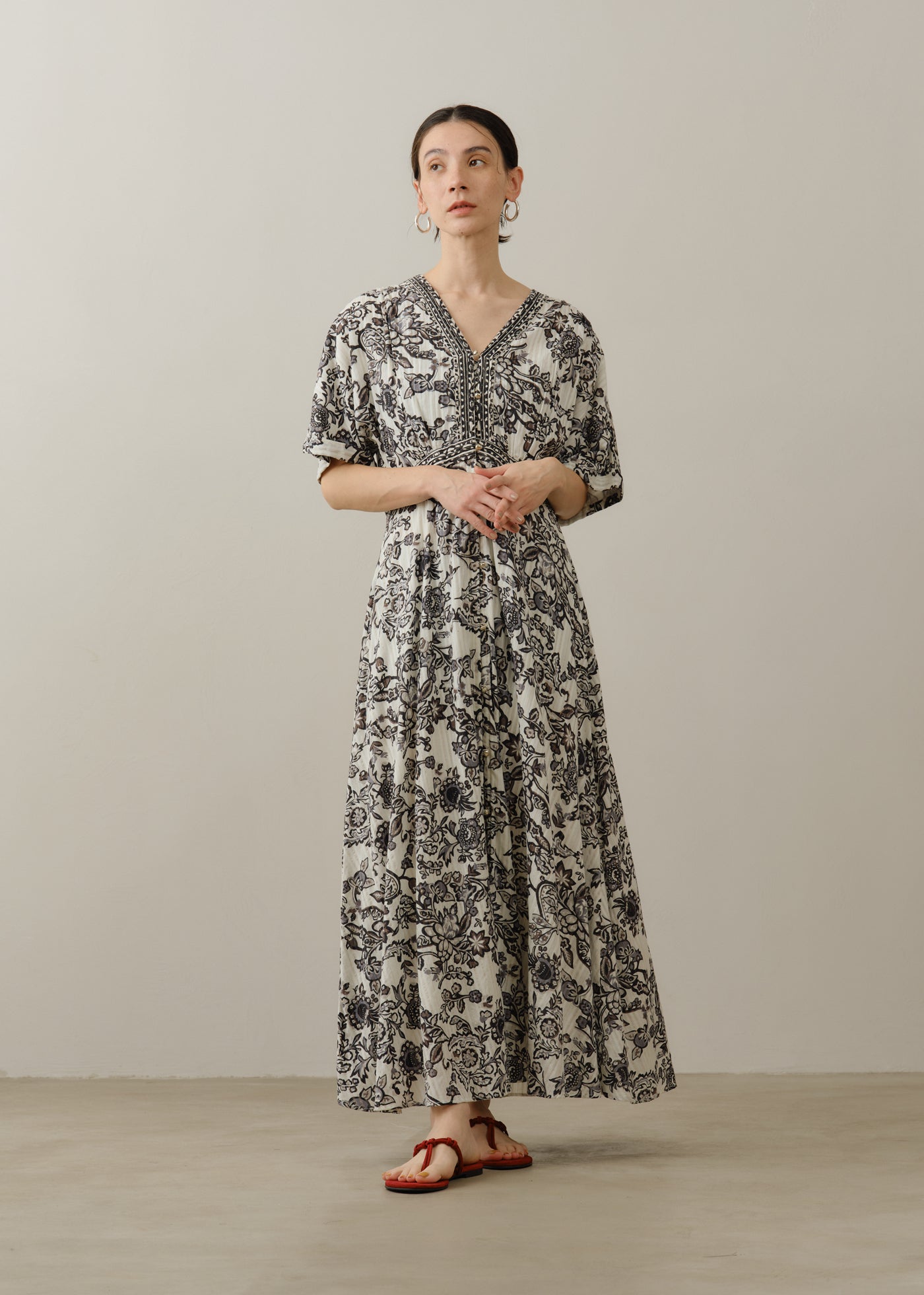 Paisley Flower Print Tuck Dress | Pasand by ne Quittez pas