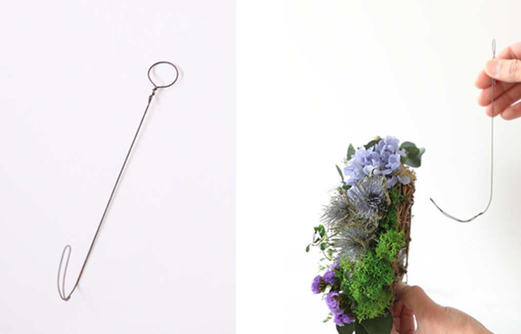 フラワーリース 春 母の日 お花 プレゼント アンティーク パープル