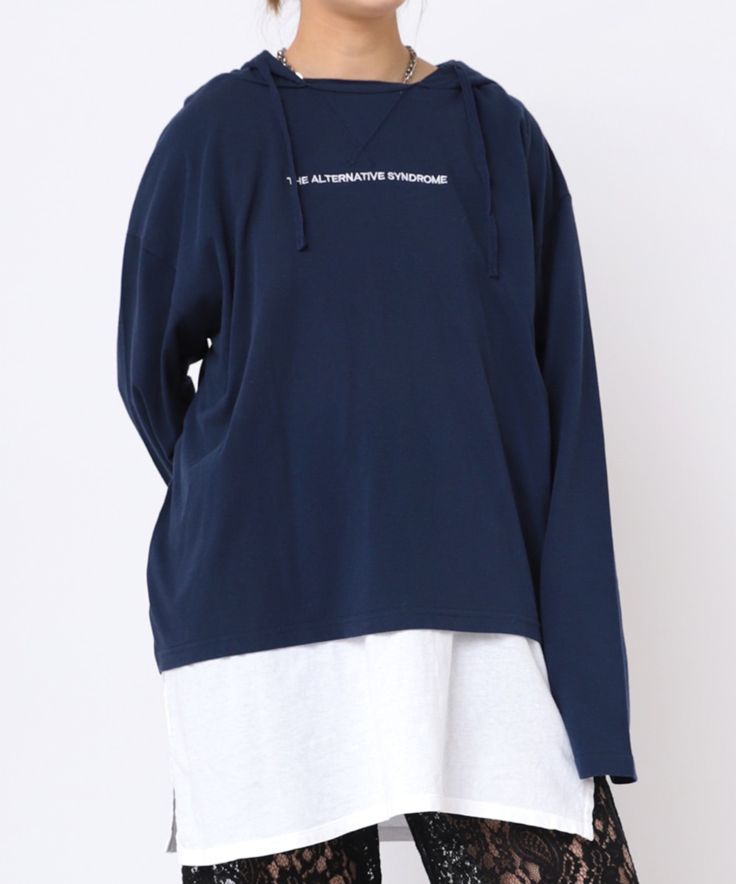 M0960 フハクコンビBIGプルオーバーパーカー(M ネイビー): トップス