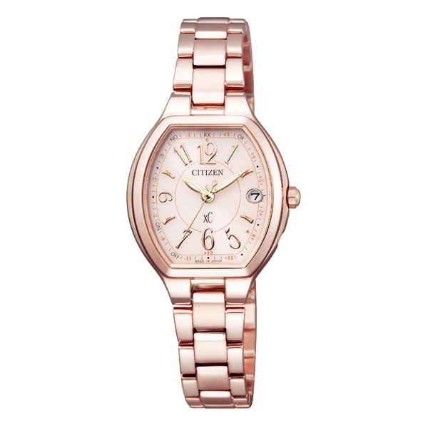 xC HAPPY FLIGHT ES9365-54W 電波ソーラー レディース(ピンクゴールド