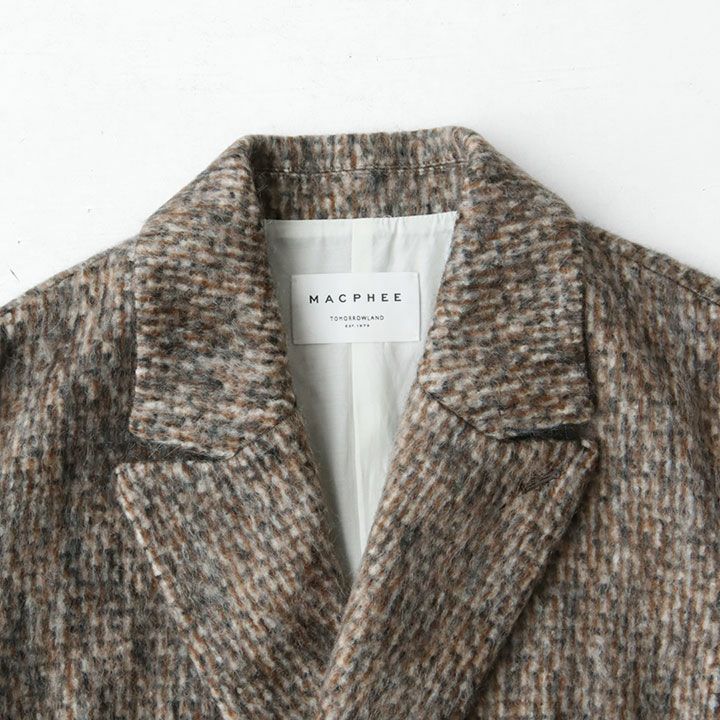 MACPHEE(マカフィー) モヘヤミックスシャギー ダブルブレスト