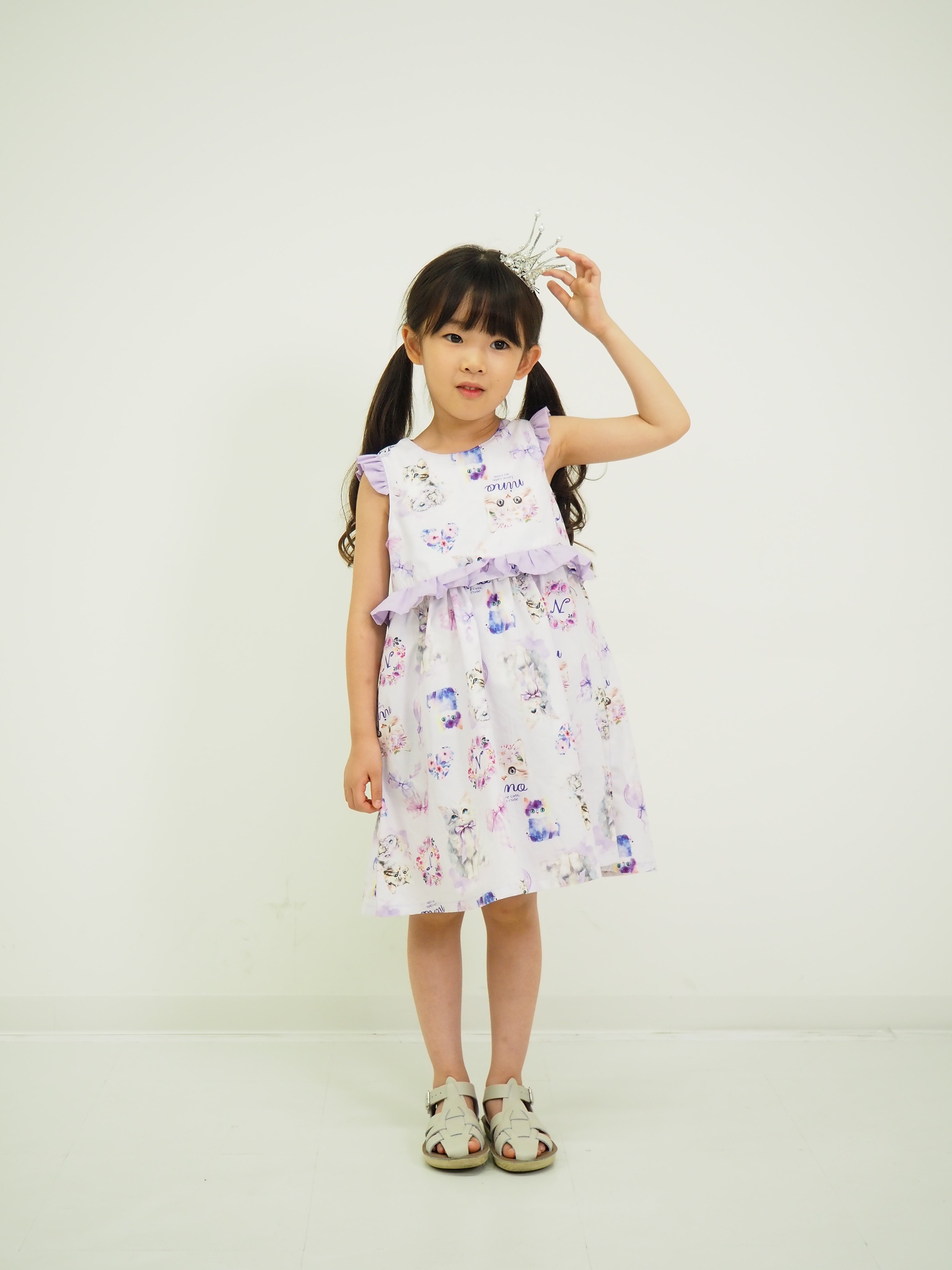 ラベンダーねこプリント 2WAYワンピース – nino公式オンラインショップ