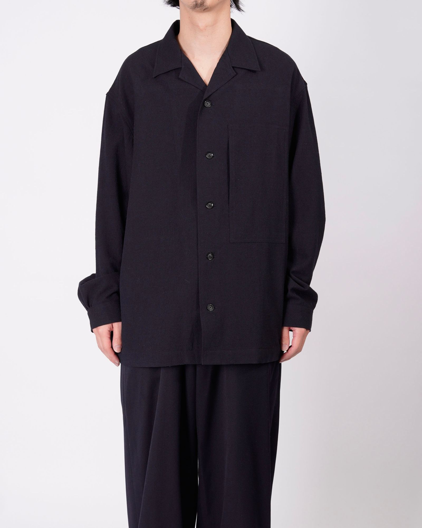 UNIVERSAL PRODUCTS - WOOL SHIRTS / ウールシャツ / NAVY | niki