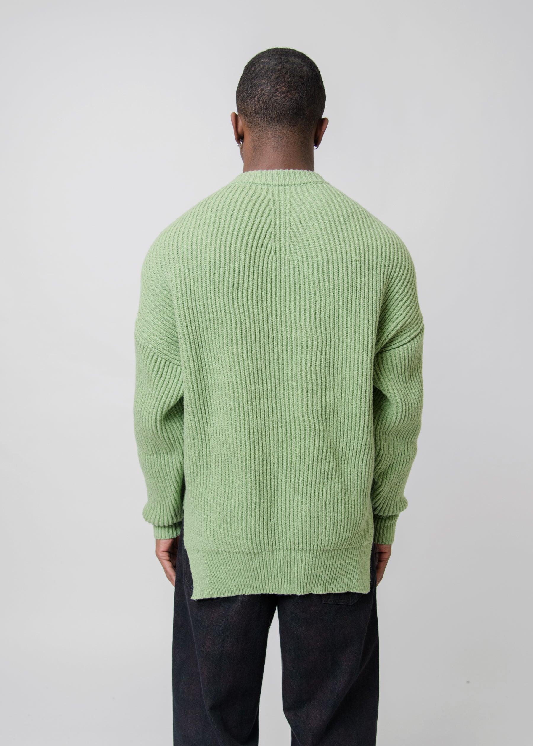 Oversized Knit Sweater Green J22GP0113 – NOMAD