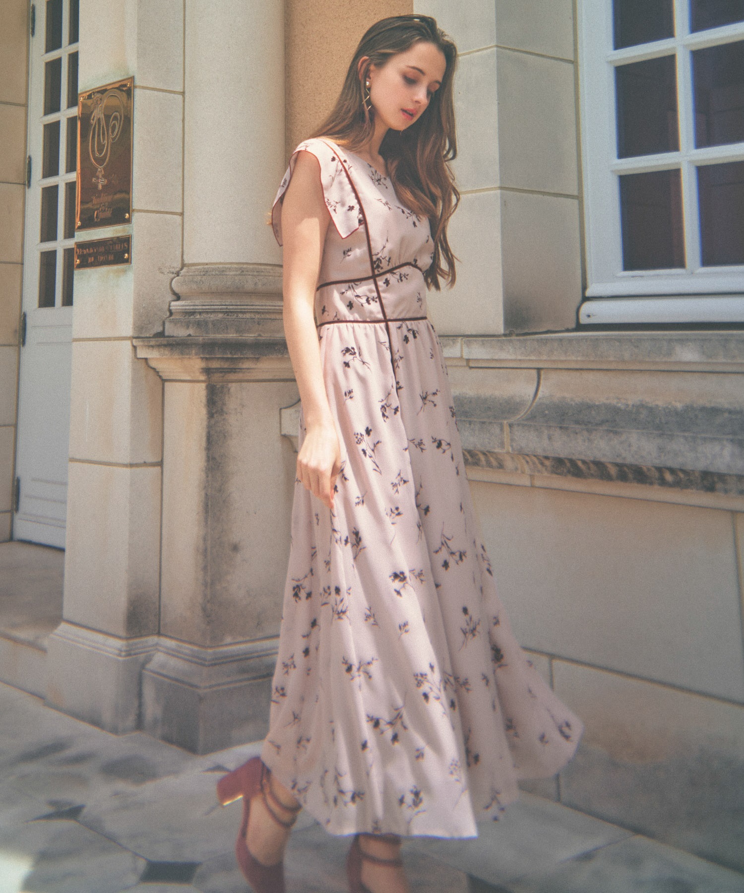 フラワーフロッキーワンピース | ロングワンピース | NOELA OFFICIAL