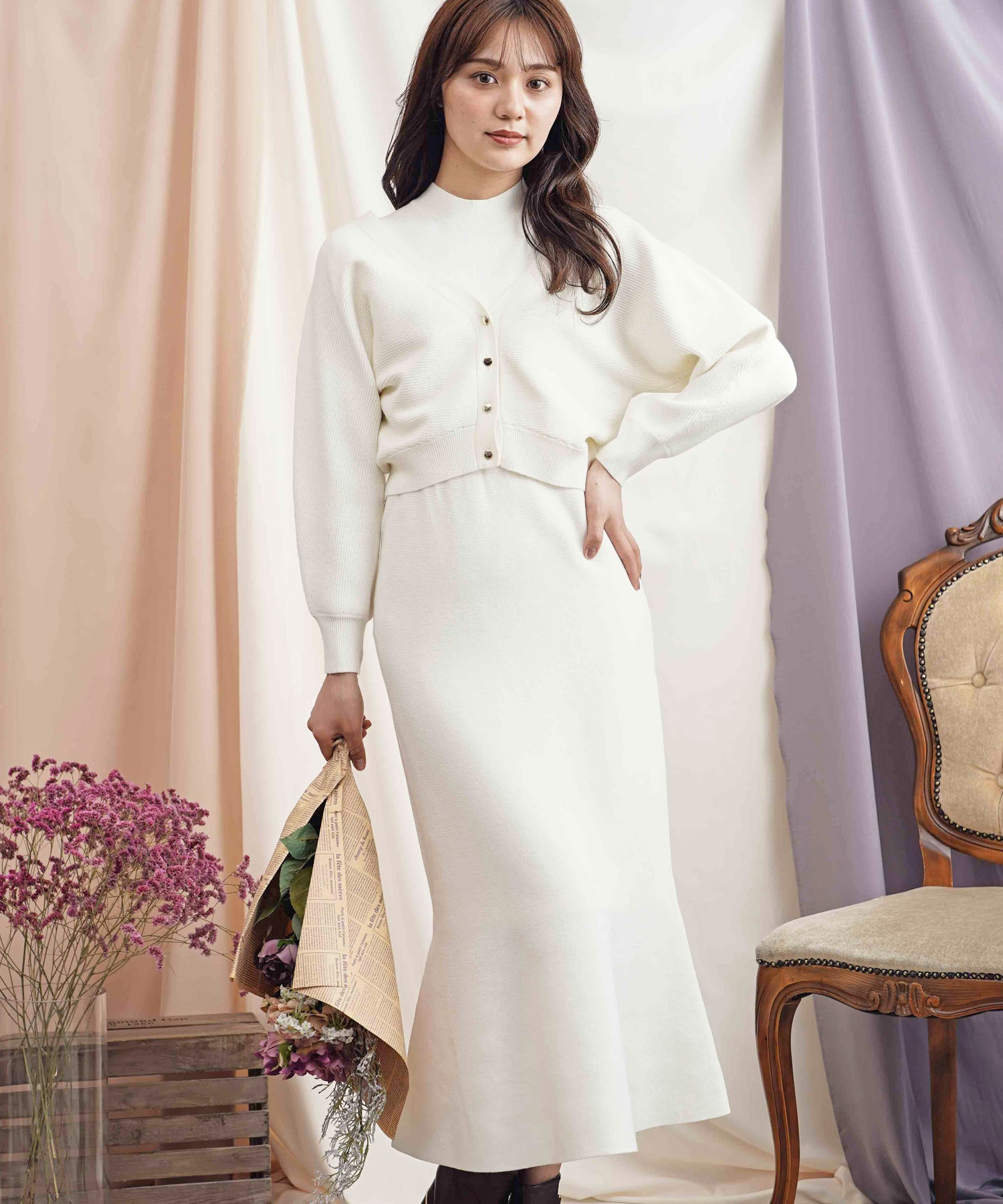 クレー天使ニットワンピース フラボア 2026年最新】FRAPBOIS フラボア