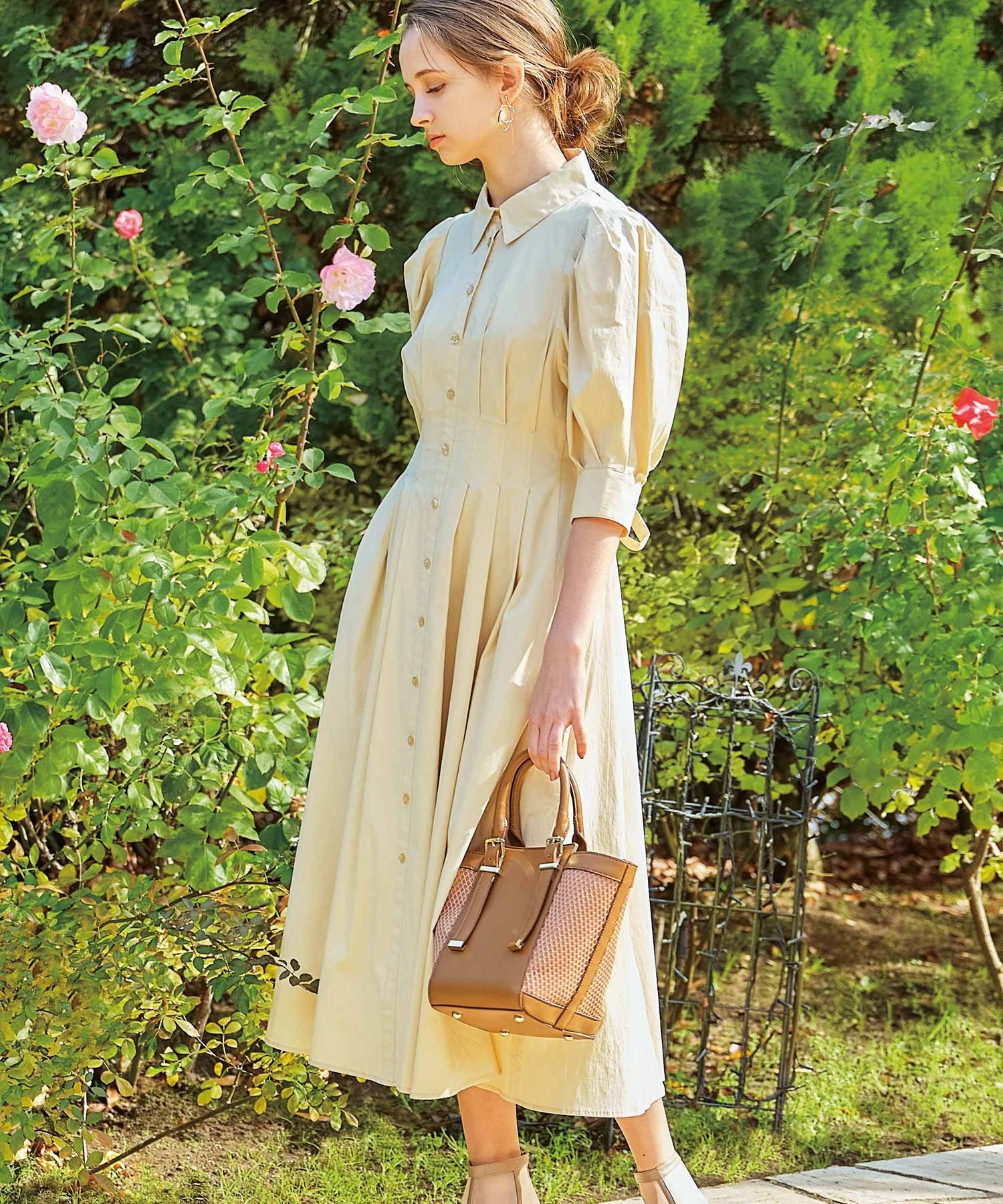 ボリュームスリーブシャツワンピ | シャツワンピース | NOELA OFFICIAL