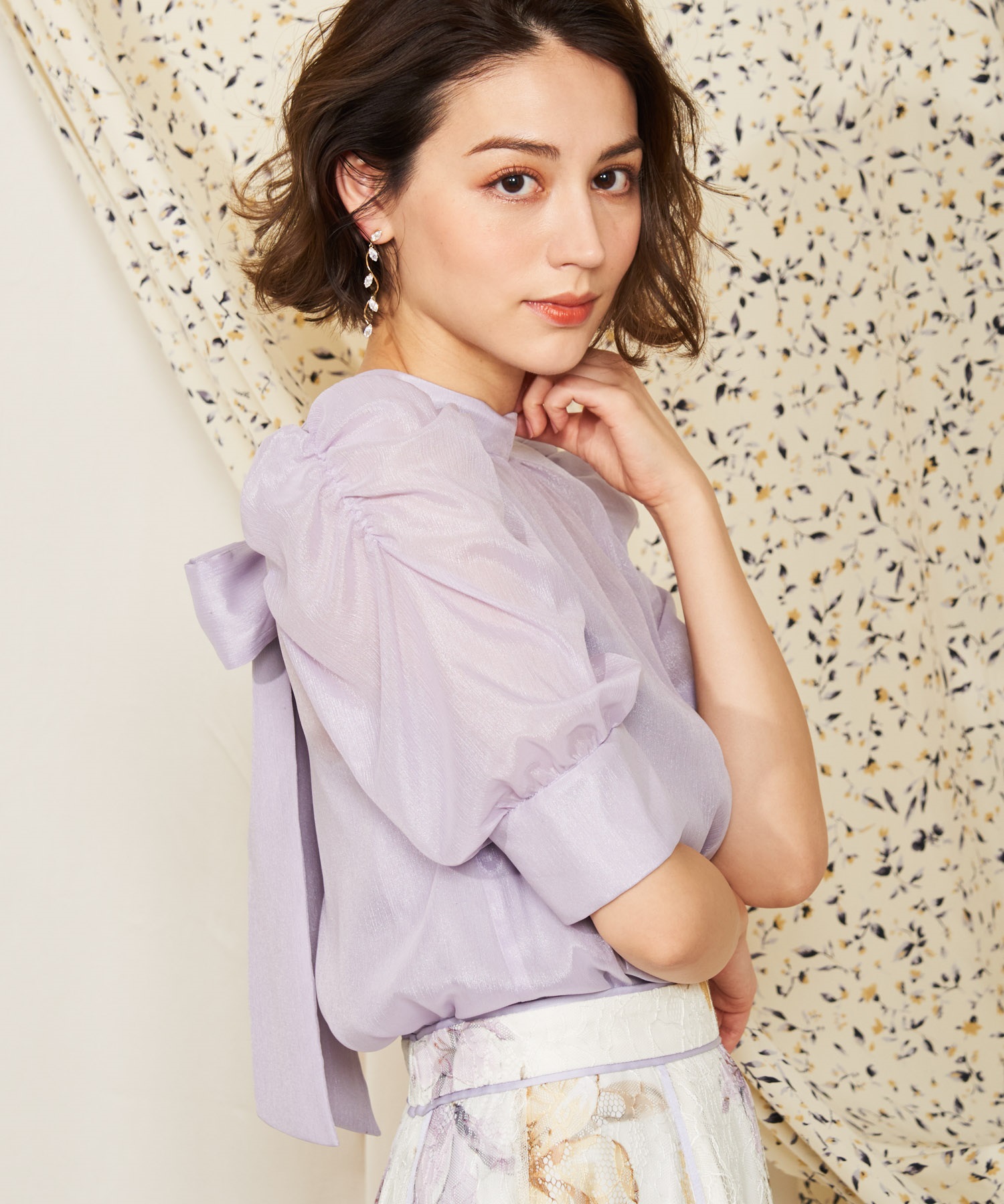 シャイニーシアー2WAYブラウス | シャツ・ブラウス | NOELA