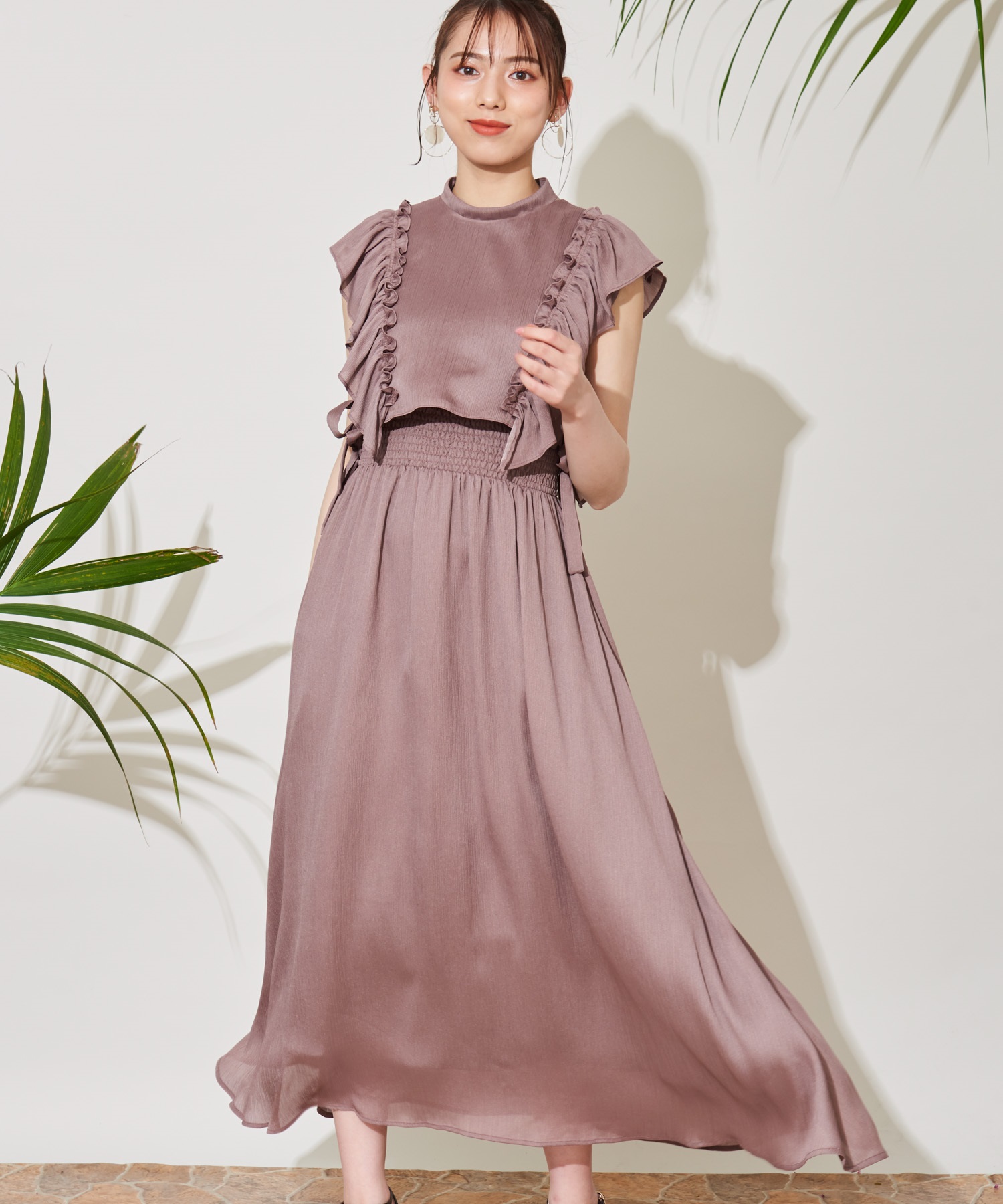 フリルベストセットワンピース | ロングワンピース | NOELA OFFICIAL